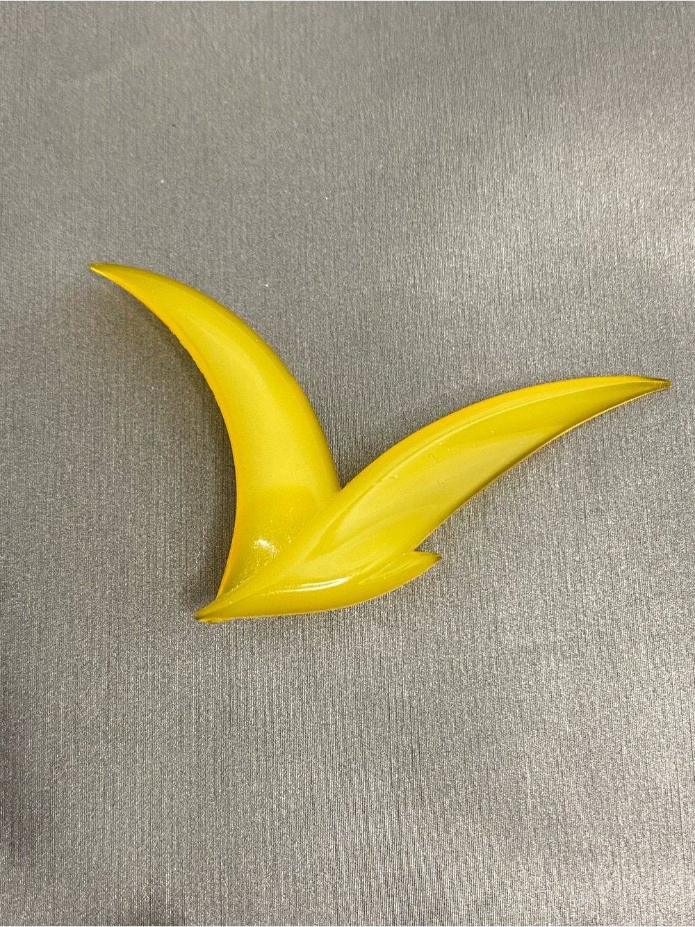 Vintage B+D Buch Deichmann Denmark Yellow Seagull Brooch 1970s Modernist